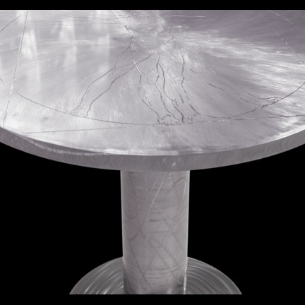 An etched side table made for Coloco Inc.